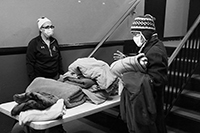 Soup Kitchen : St Luke's Lutheran Church : Hell's Kitchen : Food queues : Food lines : Hell's Kitchen : Streetlife, New York, Photo by Richard Moore